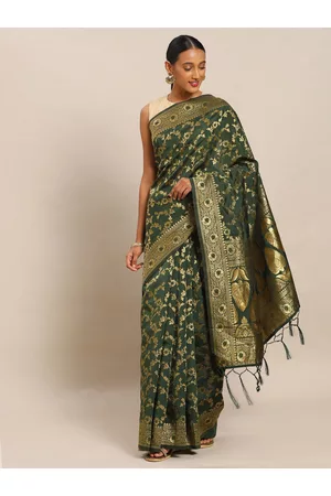 Kalini Floral Woven Design Zari Banarasi Saree