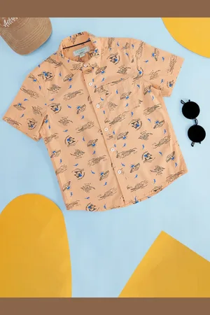 Pantaloons Boys Conversational Printed Casual Cotton Shirt