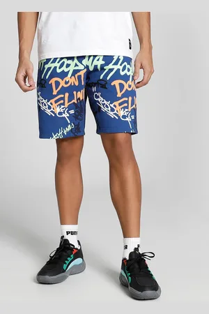 PUMA Men Freestyle Booster Graphic Printed Regular Fit Cotton Sustainable Shorts
