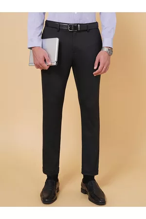 Pantaloons Men Formal Trousers - Men Low-Rise Formal Trousers