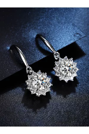 Designs & You Silver-Plated Floral Drop Earrings