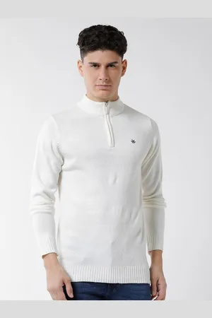 WROGN Men Cotton Pullover with Zip Detail