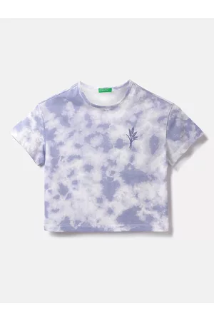 Benetton Girls Tie & Dye Dyed Cotton T-shirt