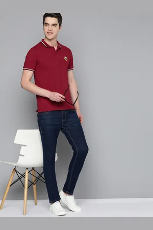 HERE&NOW Men Graphic Printed Polo Collar T-shirt