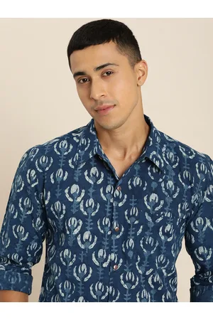 Taavi Men Classic Floral Printed Cotton Casual Shirt