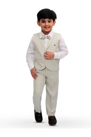 BAESD Boys 3 Piece Notched Lapel Collar Single-Breasted Suit