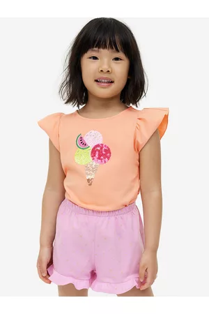 H&M Girls Pure Cotton 2-Piece Motif-Detail Set