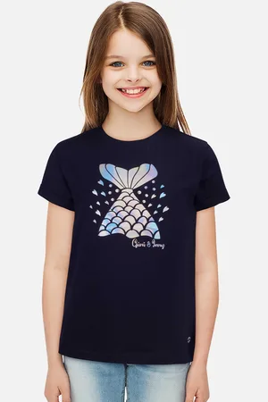 Gini and Jony Girls Conversational Printed Cotton T-Shirt