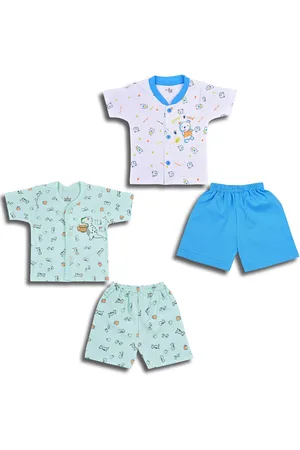 Wish Karo Boys Pack Of 2 Printed Cotton Shirt With Shorts