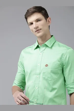 U.S. Polo Assn. Men Pure Cotton Solid Tailored Fit Casual Shirt