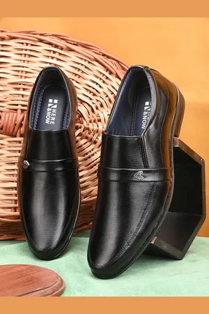 HERE&NOW Men Black Slip-On Formal Loafer
