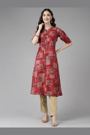Aarika Floral Printed Mandarin Collar Kurta