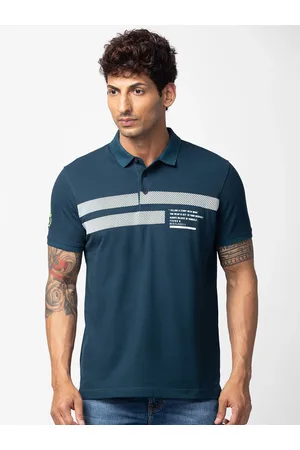 SPYKAR Men Typography Printed Polo Collar Slim Fit T-shirt