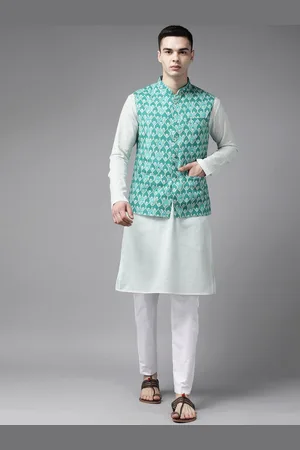 See Designs Printed Pure Cotton Nehru Jacket