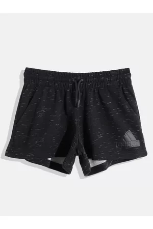adidas Girls Brand Logo Print Detail Mid-Rise G FI BL SHO Regular Shorts