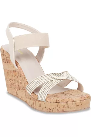 All Things Mochi Embellished Criss-Cross Wedge Heels