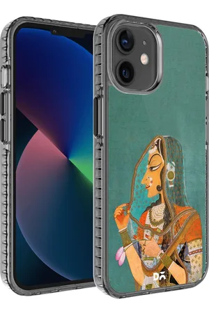 DailyObjects Green & Orange-Colored Vieled Woman Printed iPhone 12 Mini Phone Case