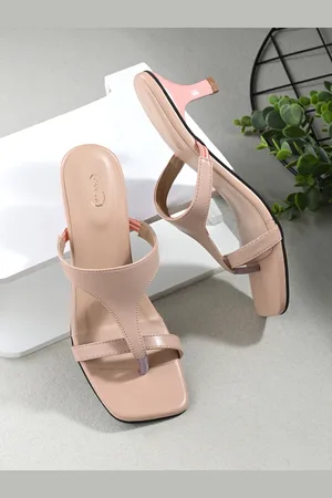 PANAHI Open Toe Kitten Heels