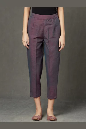 Fabindia Women Slim Fit Cotton Trousers
