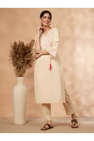 IMARA Bandhani Printed Regular Kurta with Trousers