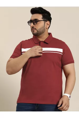 Sztori Men Striped Polo Collar Pure Cotton T-shirt