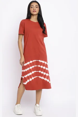 Fabindia Tie and Dye A-Line Midi Dress