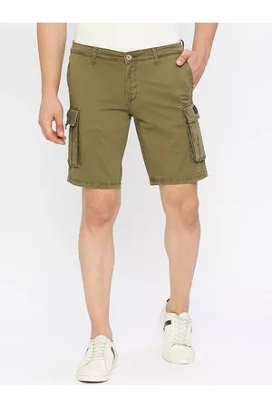 SPYKAR Men Mid Rise Cargo Shorts