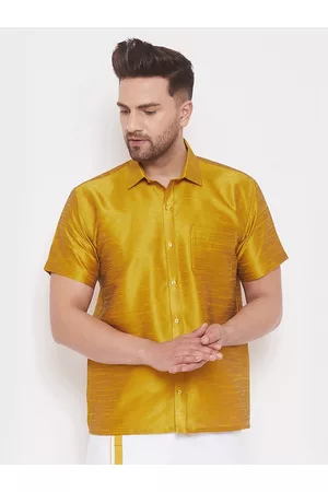 Vastramay Premium Spread Collar Silk Shirt