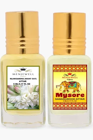 Menjewell Pack of 2 Rajnigandha Mysore Sandalwood Attar 10 ml