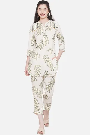 bellamia Vana Tropical Printed Tunic With Trousers