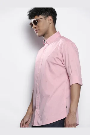 Nautica Slim-Fit Micro-Checked Thread Work Detailed Pure Cotton Casual Shirt
