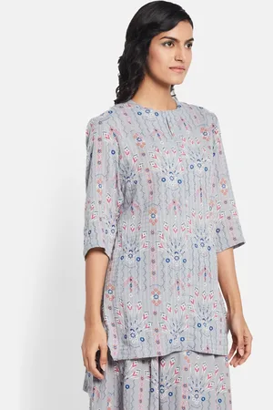 Fabindia Ethnic Motifs Printed Cotton Top