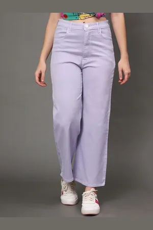 AngelFab Women Jean Relaxed Fit High-Rise Coloured Jeans