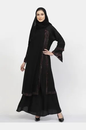 Arrabi Embellished Detail Burqa With Scarf