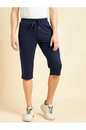 Sweet Dreams Men Navy Blue Mid-Rise Slim Fit Shorts
