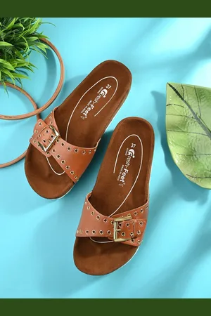 FRESH 1947 FEET Embellished Open Toe Flats