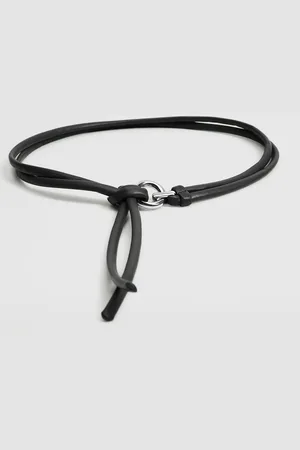MANGO Women Black Solid Belt