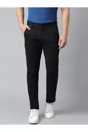 Richlook Men Mid Rise Plain Chinos Trousers