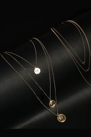DressBerry Set Of 2 Gold-Toned Gold-Plated Chain