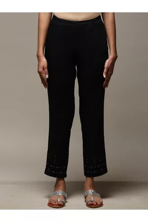 Biba Women Relaxed Straight Leg Regular Fit Trousers