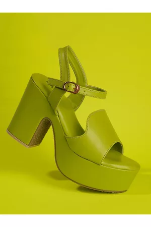LAVIE Open Toe Platform Heels With Buckles