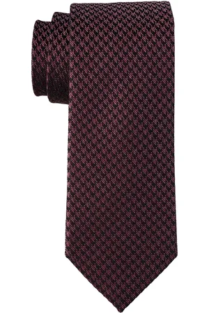 The Tie Hub Men Woven Design Silk Skinny Tie