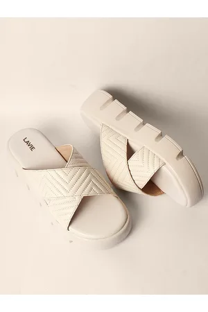 LAVIE Textured Open Toe Flatform Heels