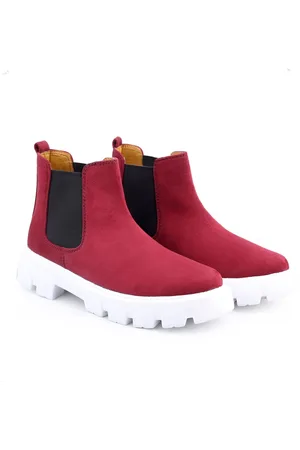 BXXY Men Heeled Mid-Top Suede Chelsea Boots