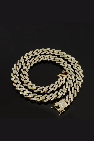 Meenaz Men Gold-Plated CZ Studded Necklace Chain