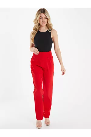 Quiz Women Slim Trousers - Women Smart Slim Fit Trousers