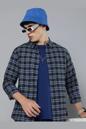 The Roadster Life Co. R Code by The Roadster Life Co Men Opaque Checked Casual Shirt