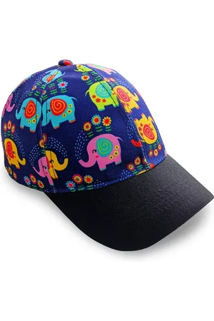 Knotyy Unisex Navy Blue & Red Printed Snapback Cap