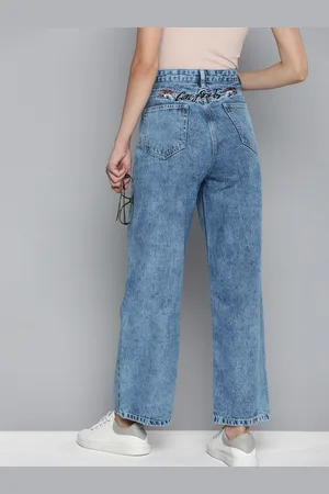 Mast & Harbour Women Relaxed Fit High-Rise Heavy Fade Jeans
