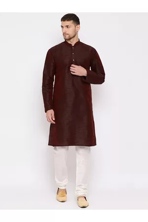 Vera Mont Women Ethnic Waistcoats - Mandarin Collar Regular Straight Kurta With Churidar